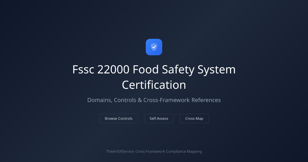 FSSC 22000 - Food Safety System Certification — Domains, Controls ...