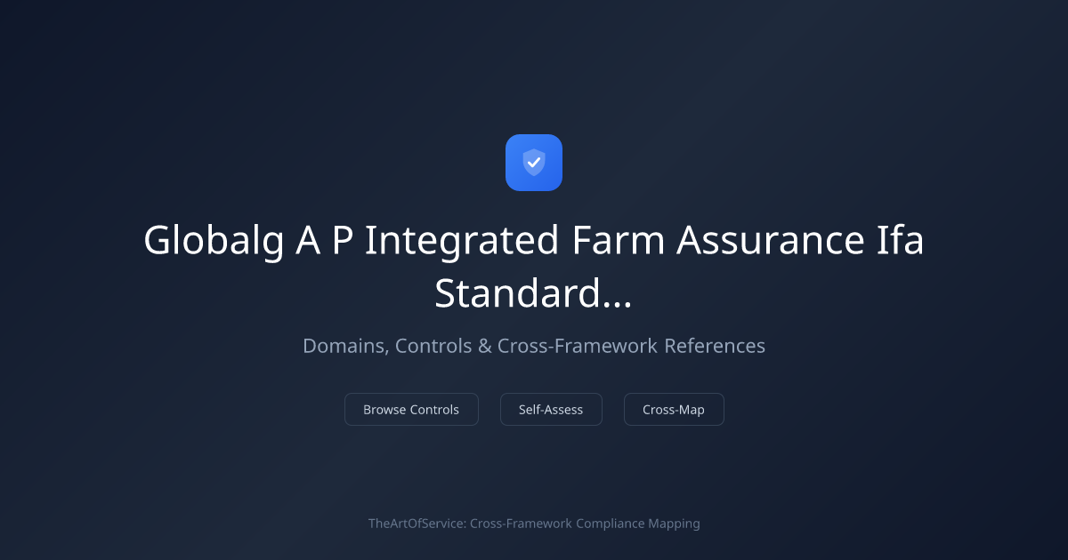 GLOBALG.A.P. Integrated Farm Assurance (IFA) Standard v6 — Domains ...