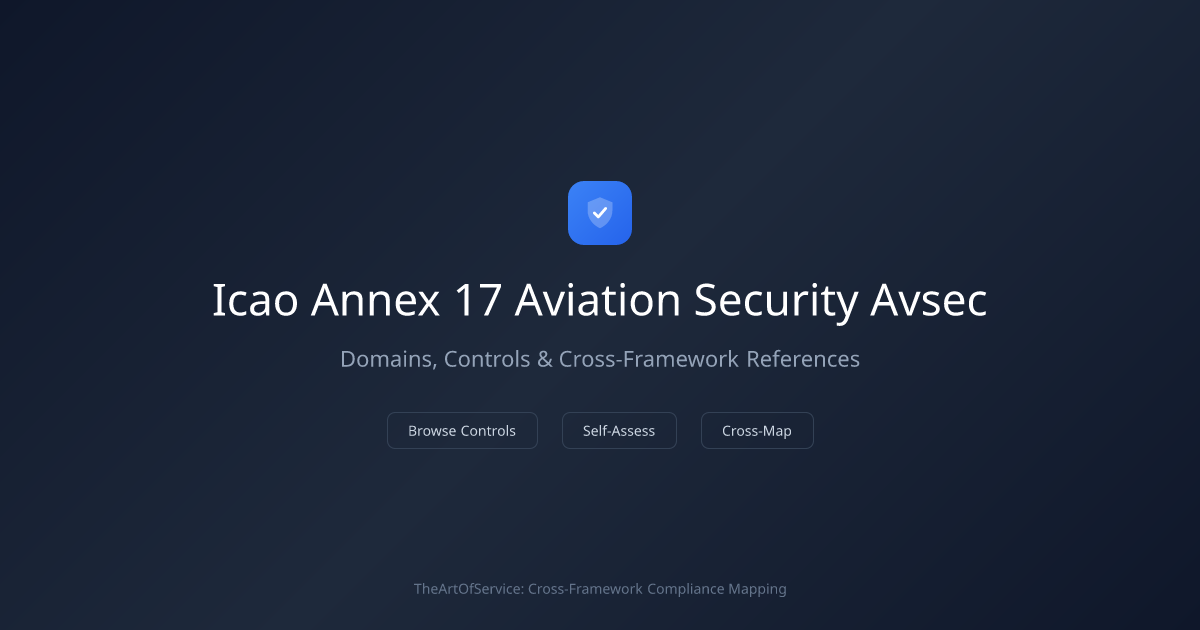 ICAO Annex 17 - Aviation Security (AVSEC) — Domains, Controls & Cross ...