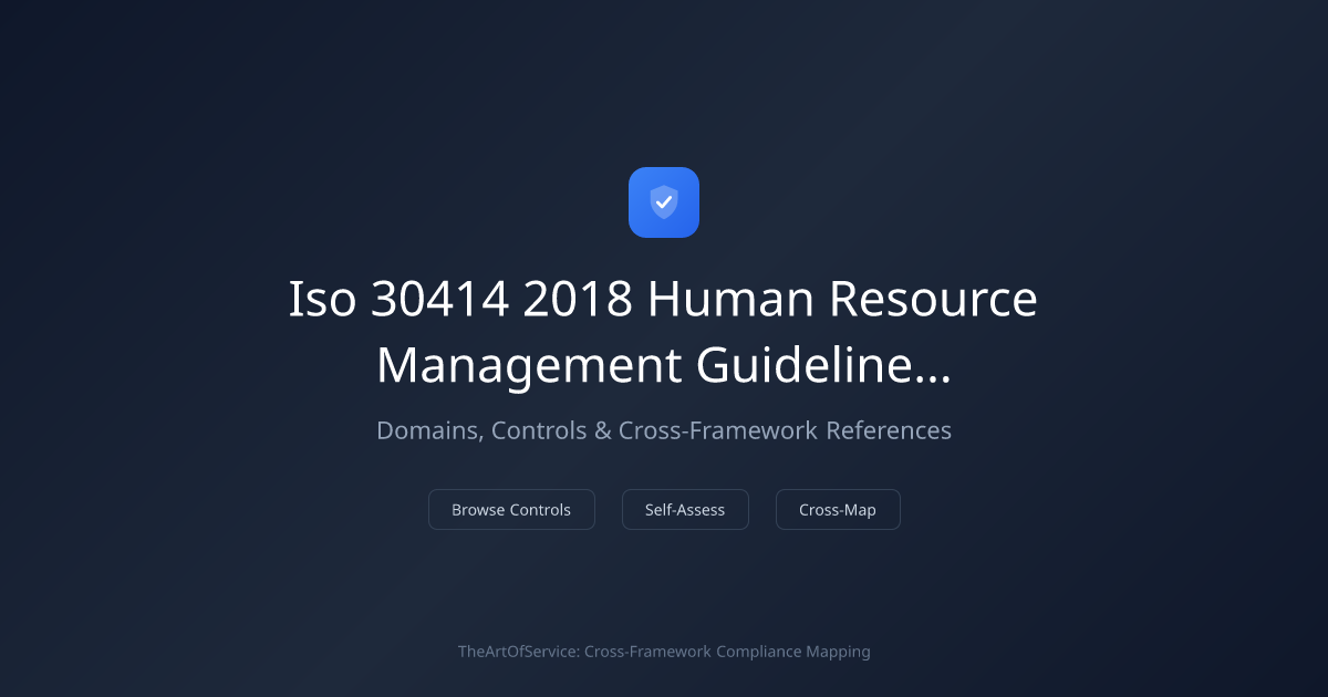 ISO 30414:2018 - Human Resource Management: Guidelines for Internal and ...