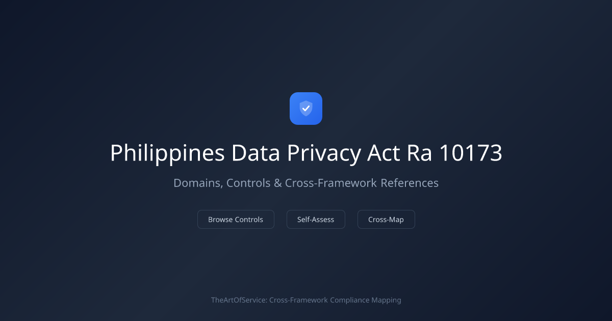 Philippines Data Privacy Act (RA 10173) — Domains, Controls & Cross ...