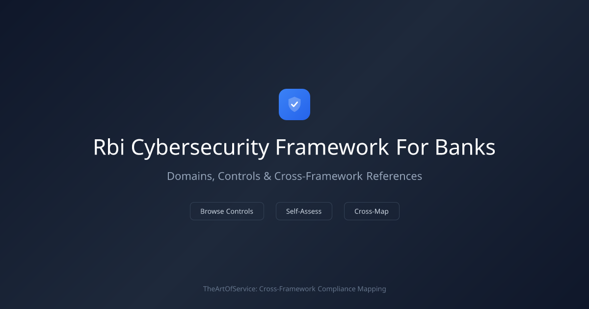 RBI Cybersecurity Framework for Banks — Domains, Controls & Cross ...