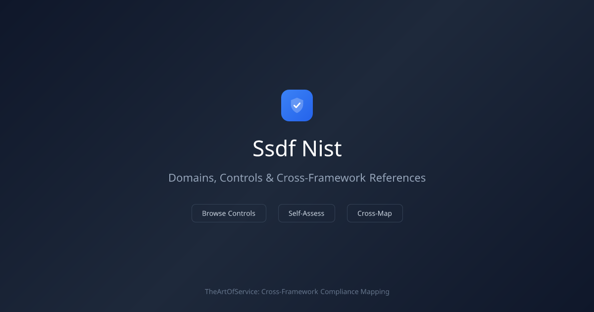SSDF (NIST) — Domains, Controls & Cross-References | TheArtOfService